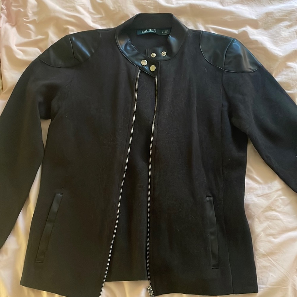 Lauren Ralph Lauren Moto Zip Cardigan Jacket